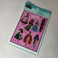 NEW VTG 1996 Hallmark Sticker Sheet BARBIE Dolls of the World Costumes 90s Toys