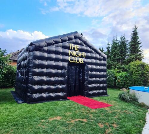 Tente de fête gonflable noire portable portable de 20 pieds discothèque mobile gonflable - Photo 1 sur 12