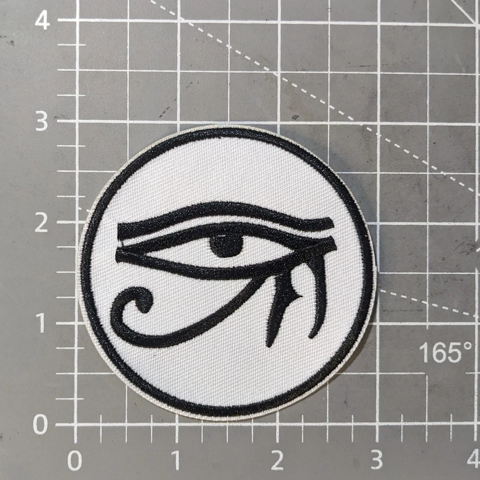 Egyptian Eye Patch Eye of Ra Symbol of Protection Healing Embroidered Iron On 3" - Image 2 of 3