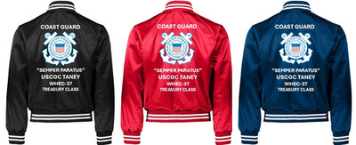 USCG*USCGC TANEY *WHEC-37* TREASURY CLS*SATIN JACKET * USCG OFFICIAL LICENSE