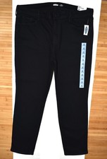 Old Navy Power Slim Straight Mid Rise Jeans Denim Size 18 Black Wash NWT