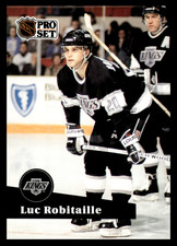 1991-92 Pro Set French Luc Robitaille #95 Los Angeles Kings NHL Hockey Base Set