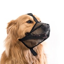 Breathable Mesh Allows Panting Drinking Wont Rub Nose Dog Muzzle L Black Pet