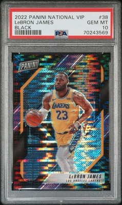 Panini 2022 National VIP LeBron James Black  /5 LA Lakers PSA 10 POP 4