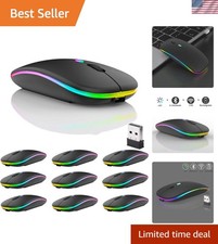 Rechargeable Wireless Dual Mode Mouse with LED Lighting   Silent Operation