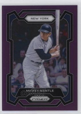 2024 Panini Prizm Purple Prizm 53/99 Mickey Mantle #130 HOF 9v7