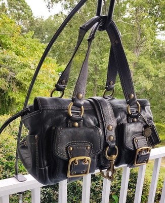 Coach MEDIUM 10330 65th Anniversary Mandy Vintage Black Leather