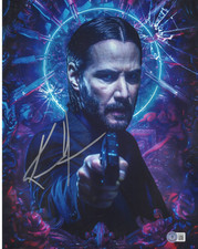 Keanu Reeves Signed 11x14 Photo John Wick Authentic Autograph Beckett LOA