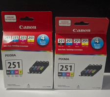 2X Canon 251 Ink Cartridge NEW OEM Genuine FREE SHIP TARIFF FREE