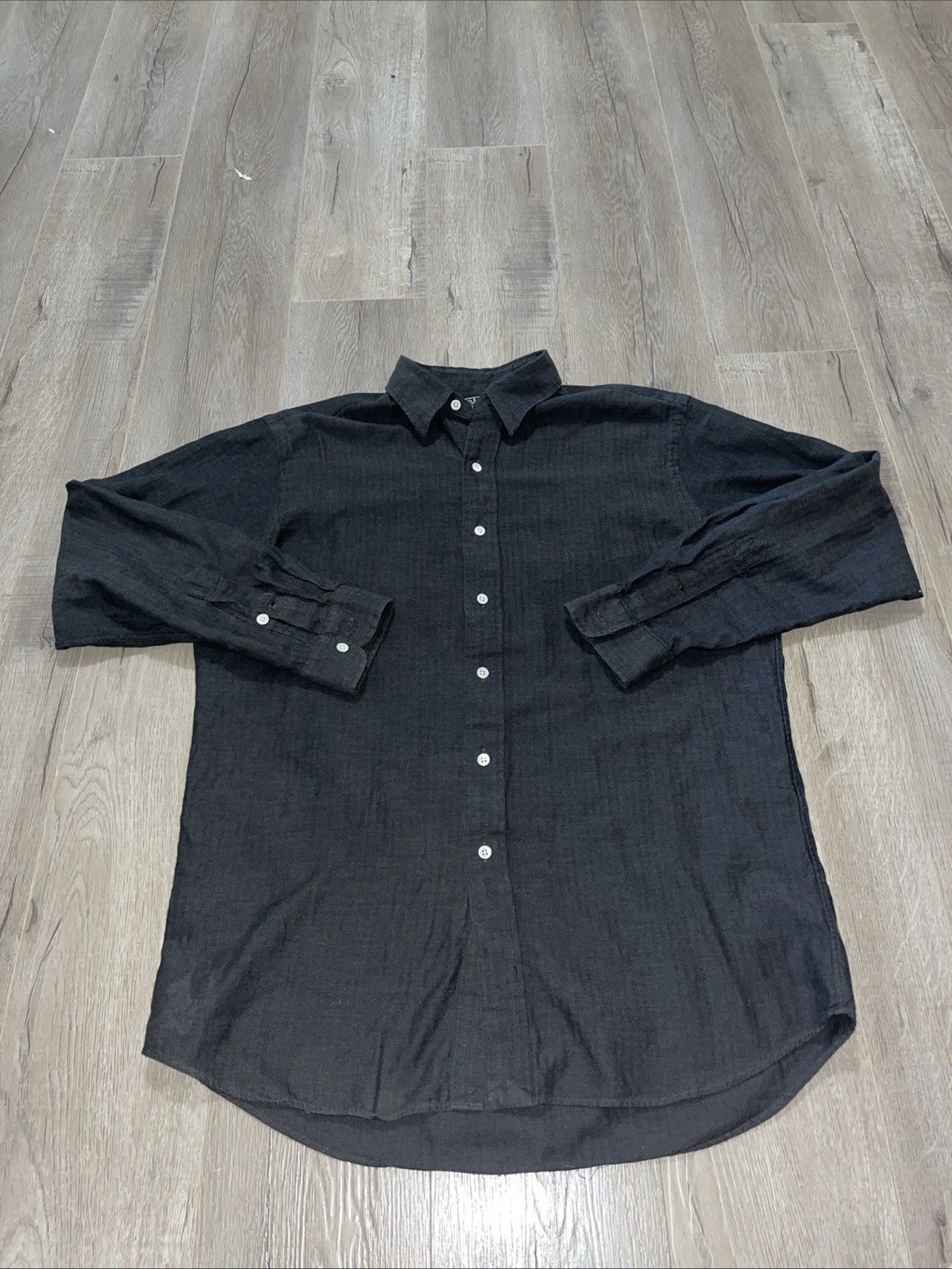 Polo Shirt Men’s Medium Long Sleeve Button-Down Lowell Sport cotton wool blend-image