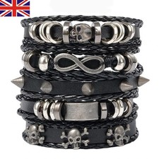 5 Metal / Leather / Studded Bracelets Goth Rock Punk Emo Fun Costume Jewellery