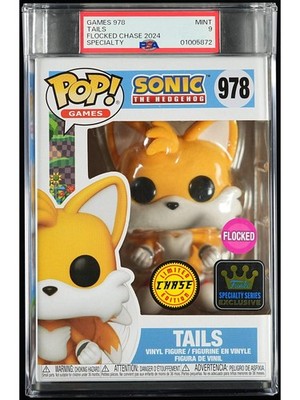 Tails Games Sonic the Hedgehog Flocked Chase 978 Funko Pop! PSA 9 MINT