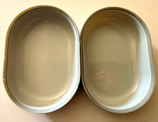 Surefeed Microchip Replacement Pet Bowls Set of 2 Gray Oval Plastic Food Bowls