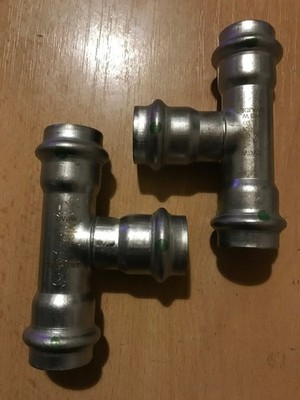 Viega Sanpress Pressfitting mit SC-Contur T-Stück 28mm inox 435882 Neuware