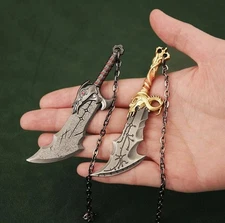 2 Pcs God of War Game Rune Edition Metal Sword Keychain, Birthday Gifts
