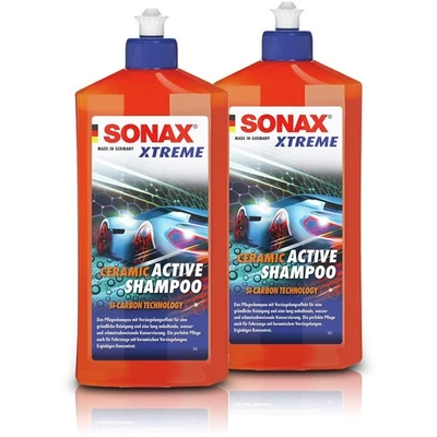 SONAX 2x 500ml XTREME CERAMIC ACTIVE SHAMPOO WASCHVERSIEGELUNG LACK VERSIEGELUNG - Bild 1 von 2
