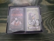 Hunter & Grey Fathers Day Soap Set Eucalyptus & Bourbon Men?s Bar Gift Box 