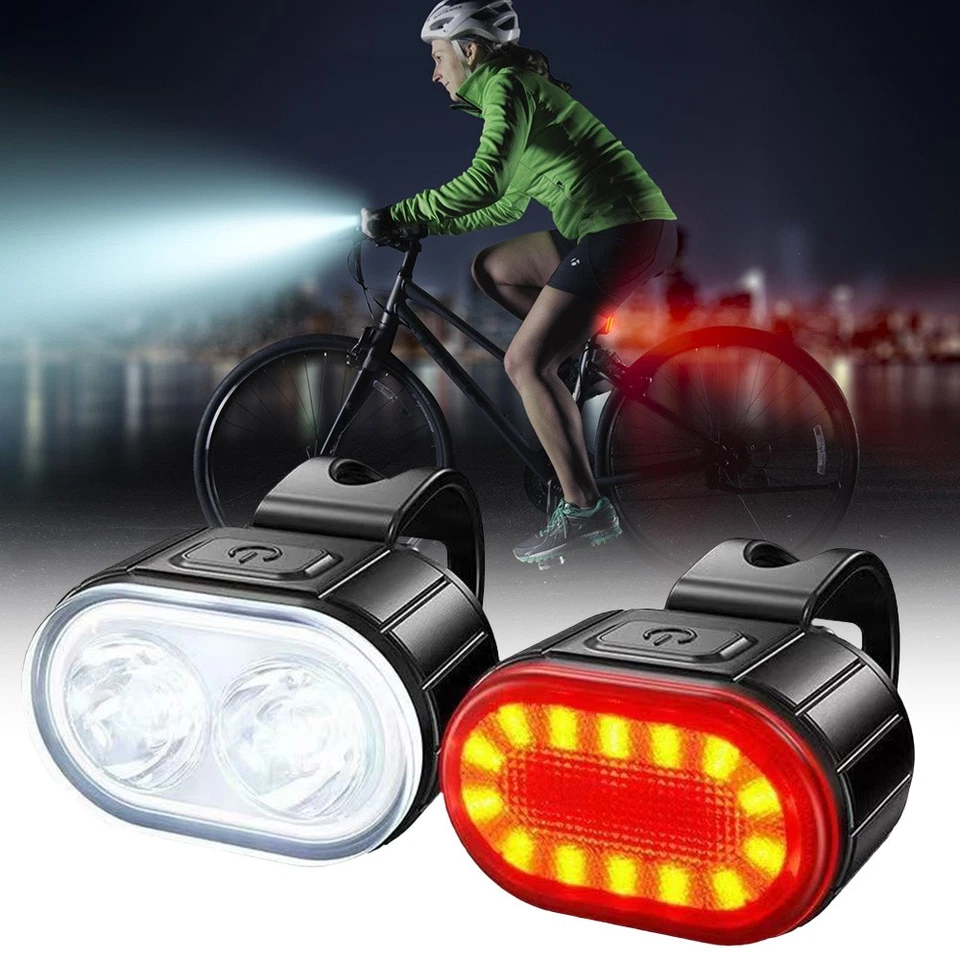 USB Fahrrad Fahrrad Radfahren Licht hinten blinkende Sicherheit Warnlampe Nacht - Bild 2 von 4