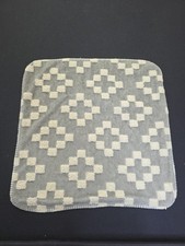 CLOUD ISLAND Grey  White Squares Plush Baby BLANKET 25x25 SuperSoft