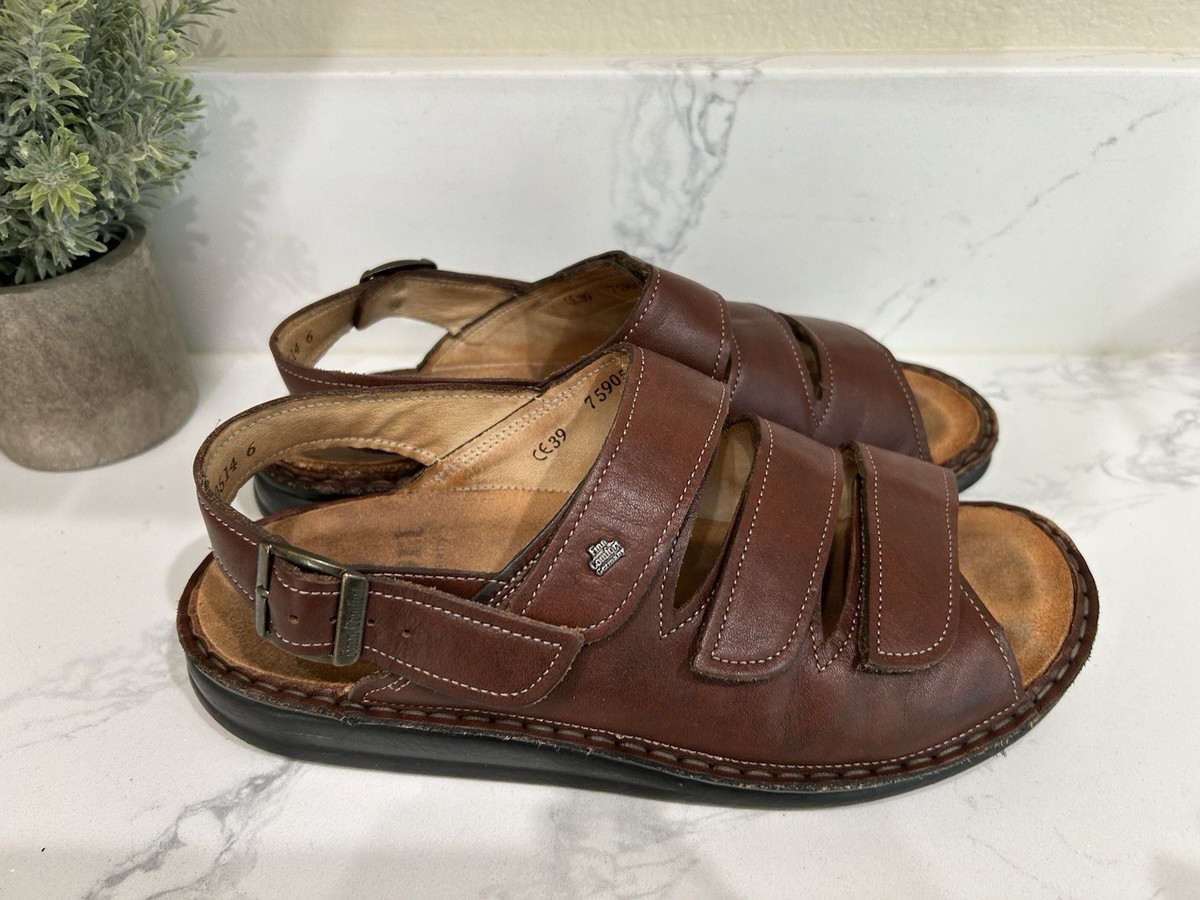 FINN COMFORT Cayman Brown Leather Slide Sandal Size EU 40 M US 7-7.5 W US 9-9.5 Finn Comfort Gomera Women main image 2