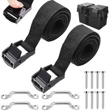 2 PCS 1 x 4ft Battery Tie Down Strap kit,Battery Hold Down Strap with Stainle...