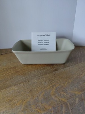 Pampered Chef Stoneware Collection 5x9 Bread Loaf Pan USA