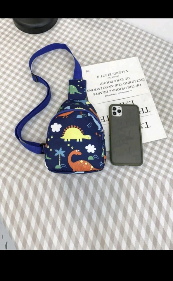 Adorable Mini Bolso Bandolera Para Niños Estampado de Dinosaurios Bolso de Pecho para Niños y Niñas Foto 3 de 4