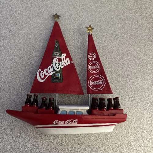 Vintage Kurt Adler COCA-COLA Christmas Ornament Sailboat