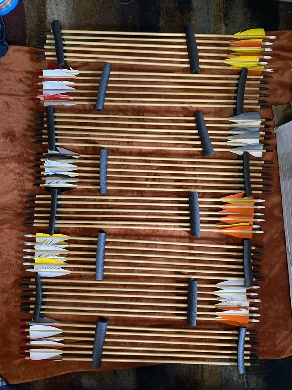 48 Vintage Cedar Archery Arrows Longbow And Recurve #50-#55 2006