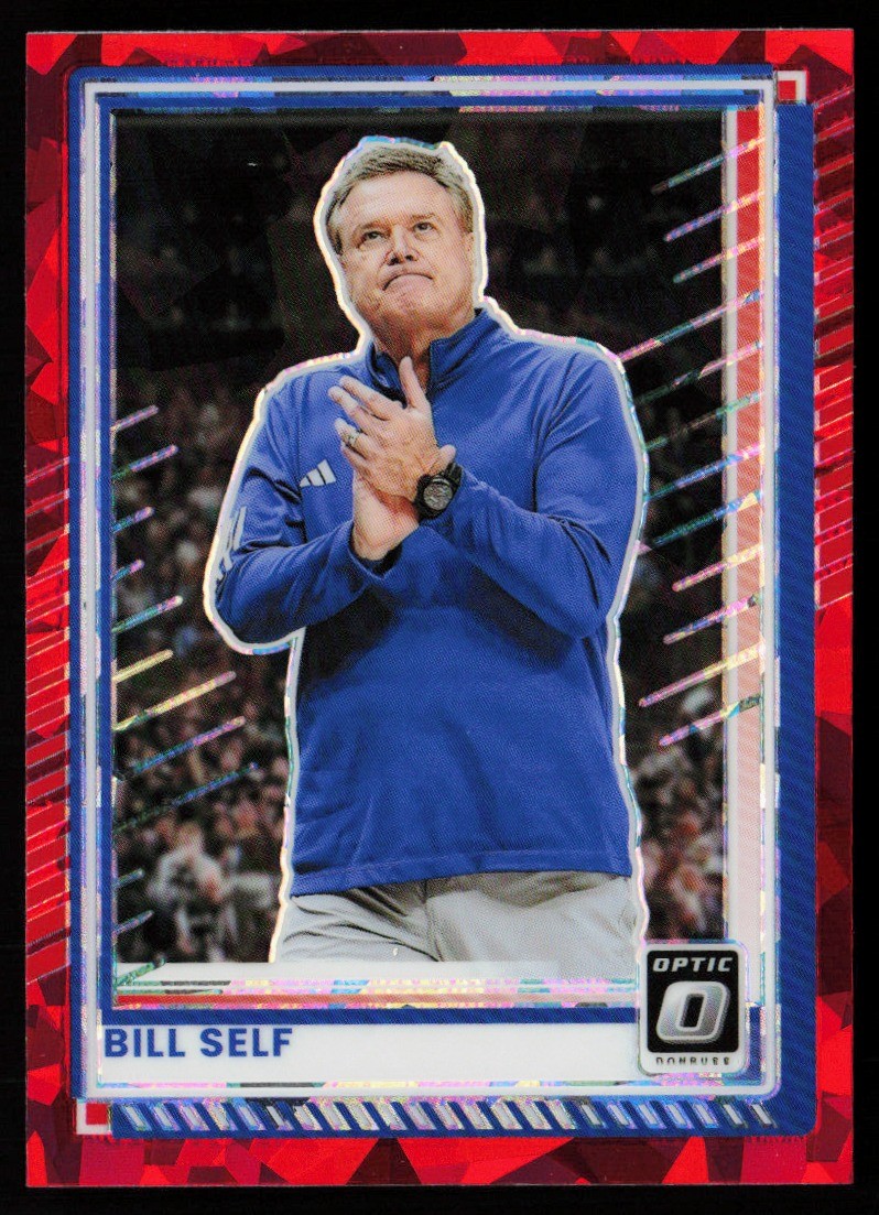 2025-26 Donruss Optic Red Cracked Ice Bill Self #182 Jayhawks HOF