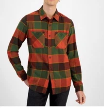 SUN & STONE  Men’s  Flannel Button Up Shirt Size Xl Great Cond