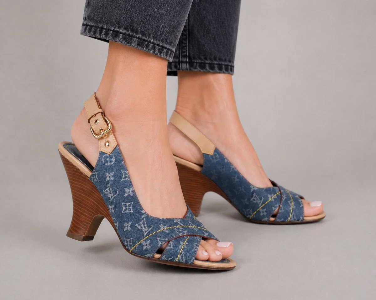 Louis Vuitton Blue Sandals for Women for sale - eBay