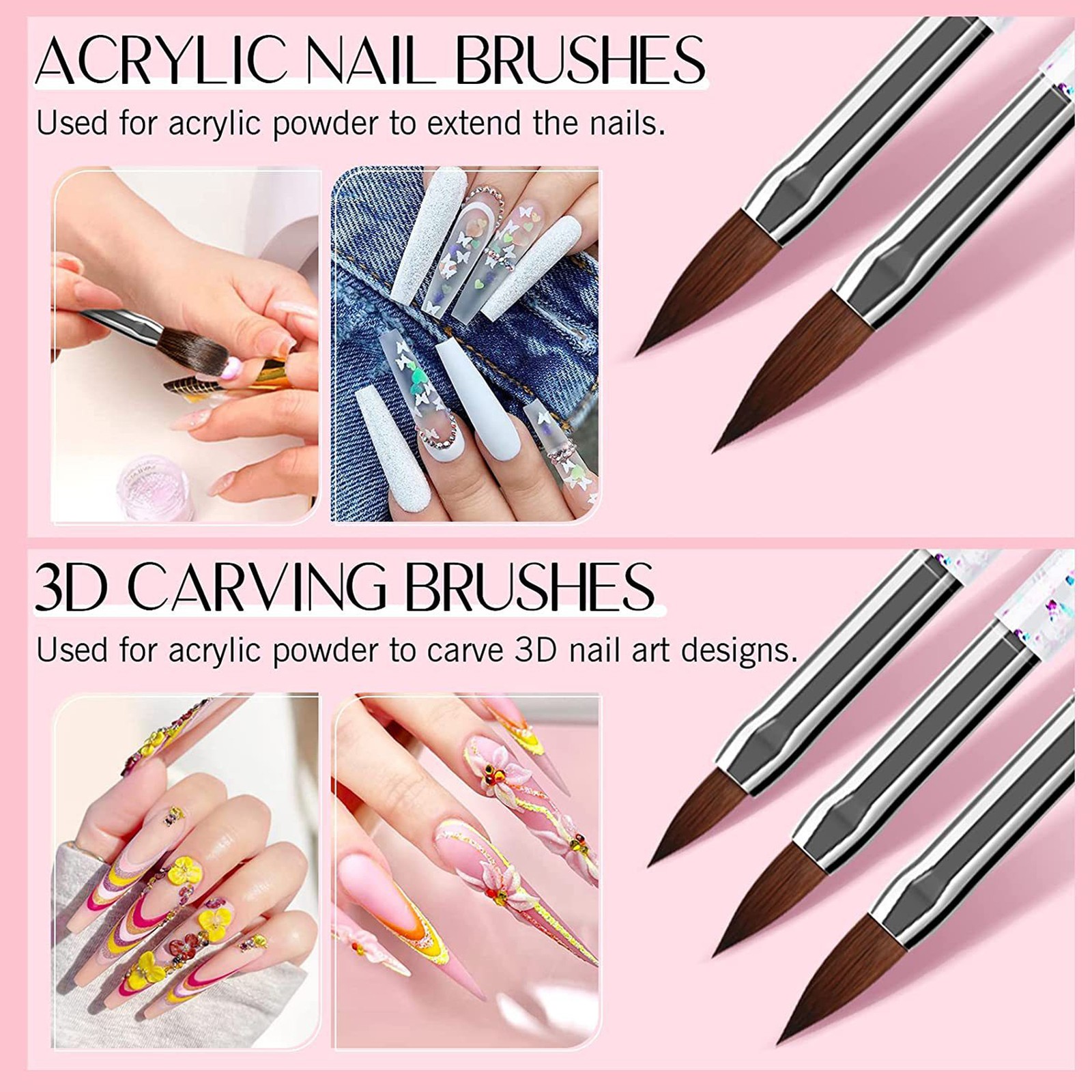 31pcs Nail Art Brushes Liner Dotting Drawing Striping Nail Painting Brush Se BLW