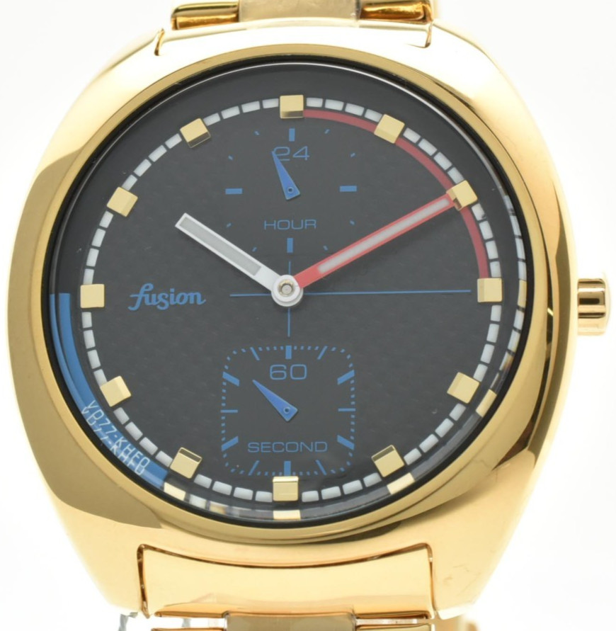 Black Fusion JAPAN Alba Dial Seiko Men Watch New Qz [MINT] Batt VD77-KHF0 Gold - vintagewatches.pk