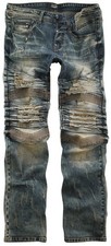 Rock Rebel by EMP Herren blaue Biker-Jeans mit individueller Waschung