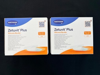20 Ct. Hartmann Zetuvit Plus 4'' x 4'' Silicone Border Dressings - EXP 08/01/27