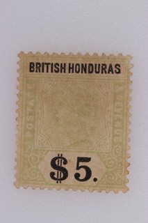 British Honduras sg 57 Used 5 Postage Revenue Stamp