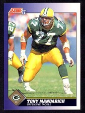 1991 Score Tony Mandarich Green Bay Packers #84