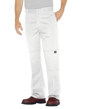 Pantalone da lavoro Dickies uomo bianco doppio ginocchio vestibilità ampia tasca cellulare taglia 26-50