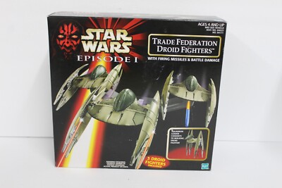 1998 HASBRO--STAR WARS EPISODE 1--TRADE FEDERATION DROID FIGHTERS (NEW) SW169