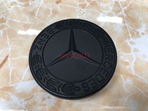 AMG Matte Black Flat Laurel Wreath Hood Emblem for Mercedes A2048170616