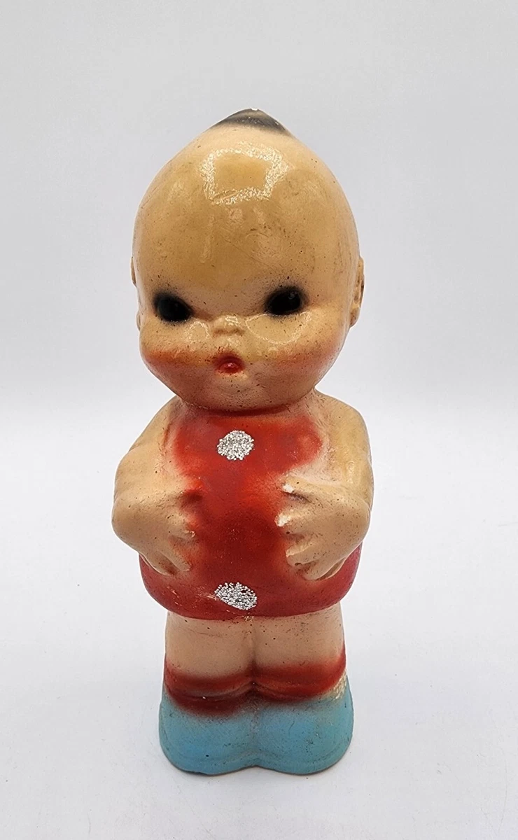 Vintage Kewpie Doll Carnival Prize Chalkware Figurine 8 Kitschy Cherub Doll