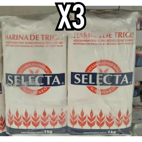 X3 Selecta wheat flour 1 kg / 3 Pack