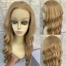 Human Hair Blend Full Lace Front wig Beach Wavy Blonde mix Heat OK ORM 27-613