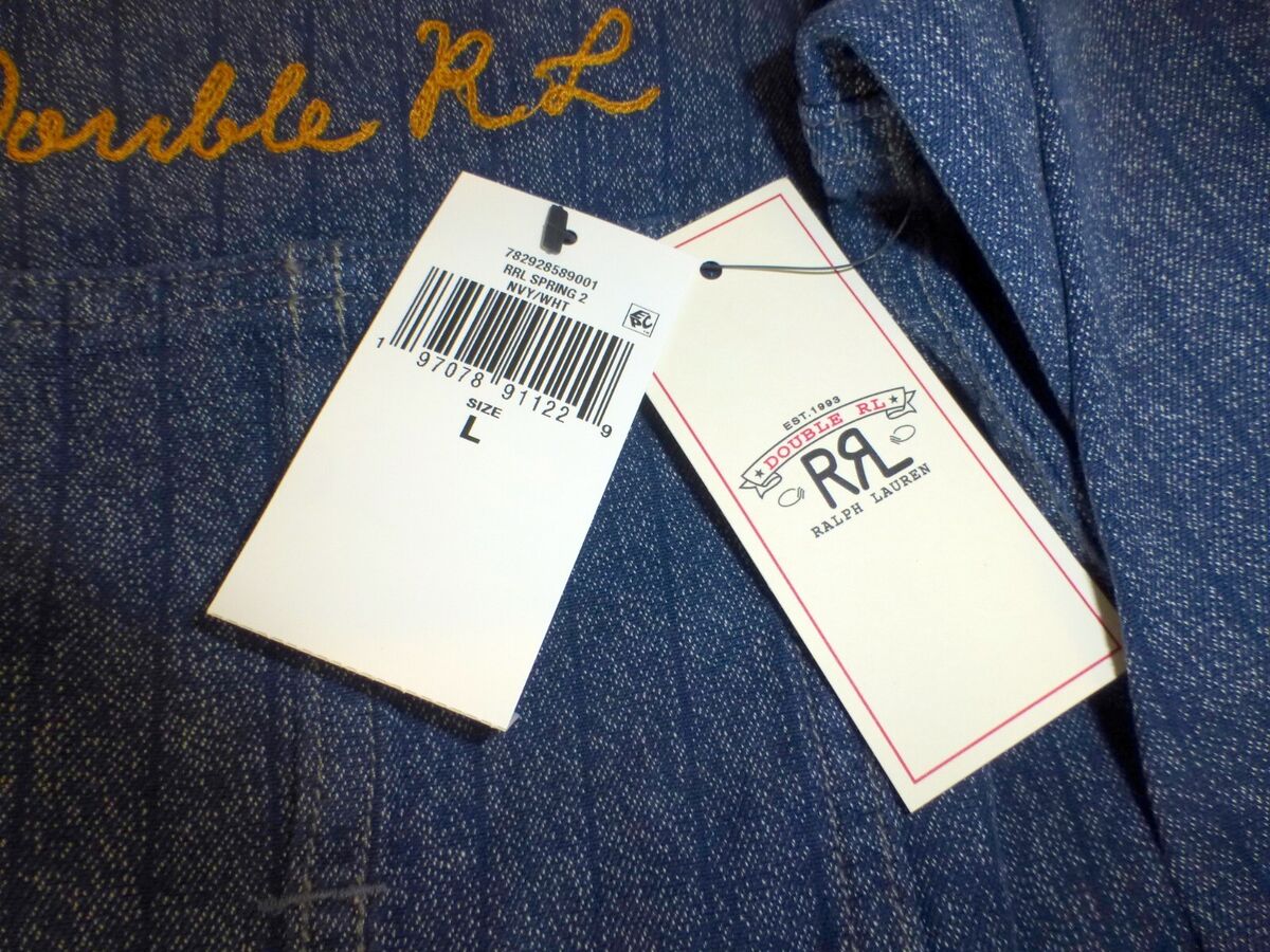 NWT RRL DOUBLE RL RALPH LAUREN EMBROIDERED JASPE TWILL NWT RRL DOUBLE RL RALPH LAUREN EMBROIDERED JASPE TWILL