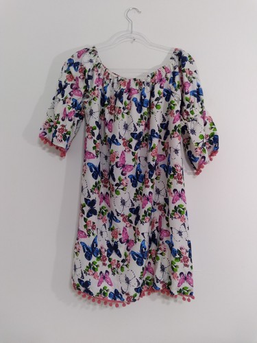 AMERICA AND BEYOND women flare swing Butterfly Print Dress size Medium NEW - Picture 2 of 10