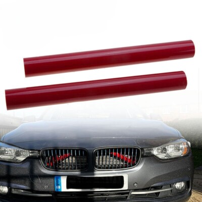 Red Front Kidney Grille Insert Stripes Cover Trim For BMW 5 7 Series F10 F02 F48