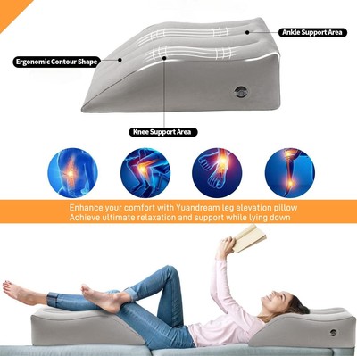 Produktbild von Venenkissen Keilkissen Aufblasbar Mit Gratis-Pumpe - Seniorengeschenk, 20,95
