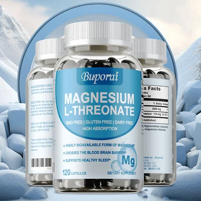 BUPORAI L-treonato de magnesio 2000 mg - refuerzo cerebral, enfoque, apoyo a la salud cognitiva