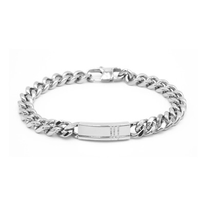Edelstahl Armband mit Tag  / Bracelet in stainless steel with tag *NEU OVP*